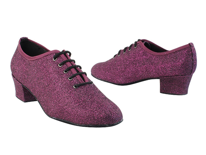 2001 274 Purple Glitter 1.5" Medium Heel in the photo