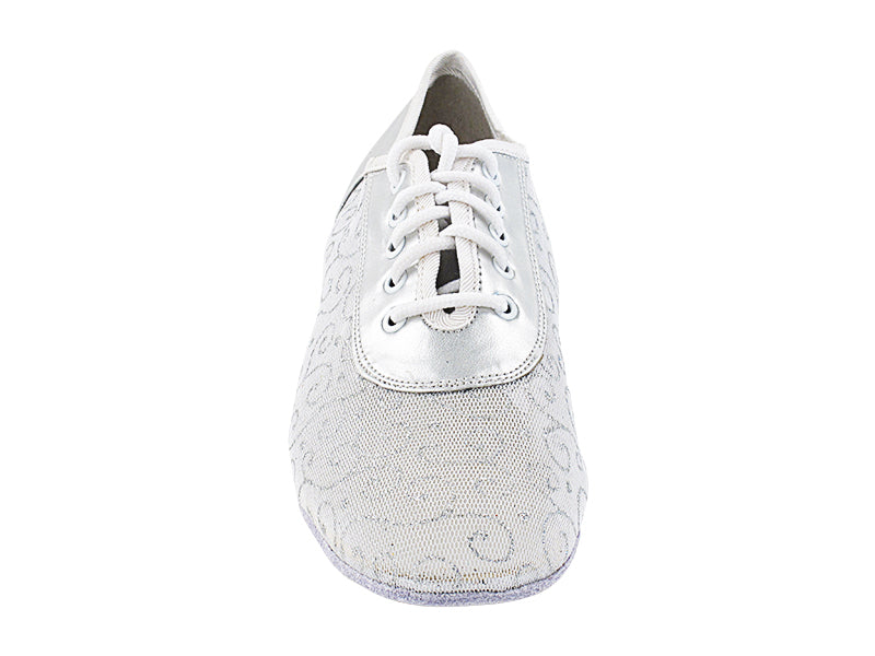 2002 Light Silver Leather_132 Silver Mesh with 1.5" Heel (2001) in the photo