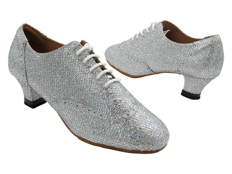 2008DB 129 Silver Sparklenet with 1.5" Medium Heel (3G09) in the photo