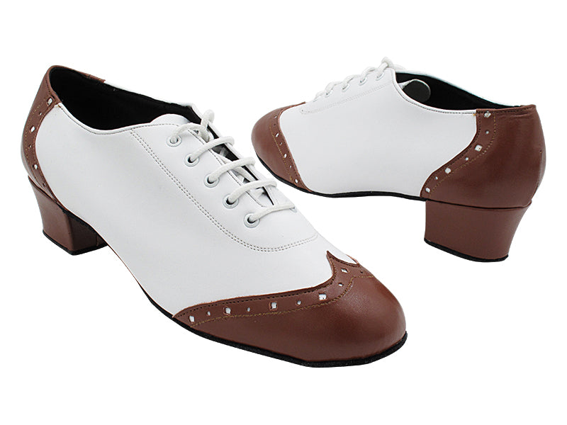 2008 Coffee Brown Leather & White Leather with 1.5" Heel (2001) in the photo