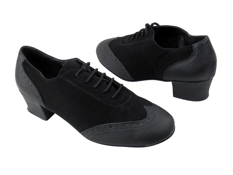 2008 Black Leather_Black Nubuck with 1.5" Medium heel in the photo