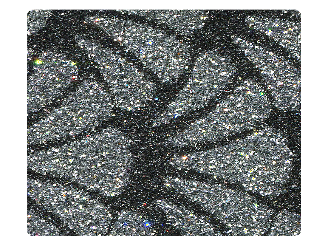 218 Black_Silver Print Stardust Fabric Swatch