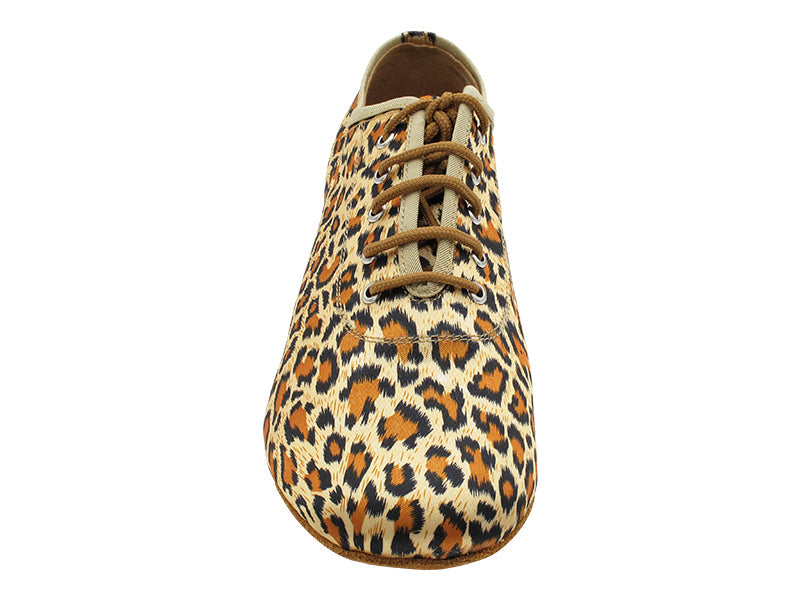 2302 Leopard Satin with 1" Standard Heel in the photo