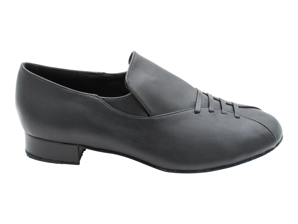 2515 Black Leather (Slip On) with 1" Standard Heel in the photo