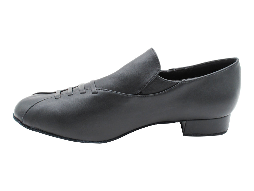 2515 Black Leather (Slip On) with 1" Standard Heel in the photo