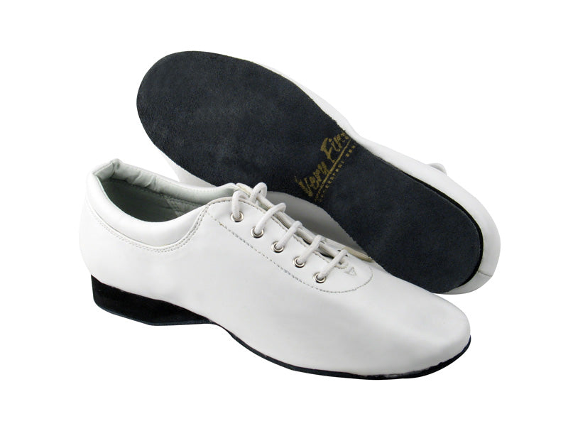 2601 White Leather with 0.5" Heel in the photo