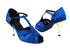 2702 234 Blue Stardust_247 Gem Blue Satin with 3" Slim Gold Plated Heel in the photo
