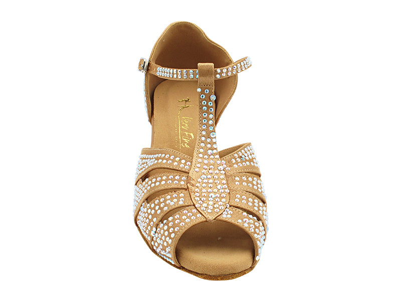 2702Bling Brown Satin with 2" Slim Heel (MTXZ) in the photo