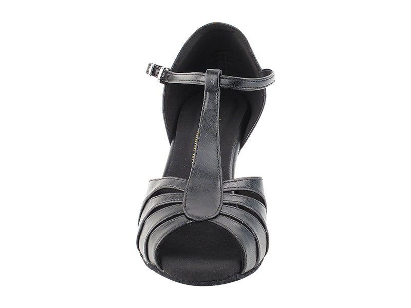 3733LEDSS Black Leather with 2.5" Low Heel (2899) in the photo
