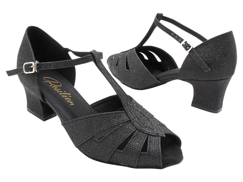 2702 273 Black Glitter with 2" TC Heel (3149) in the photo