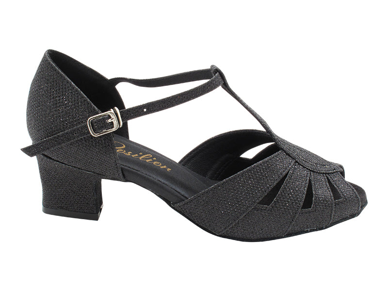 2702 273 Black Glitter with 2" TC Heel (3149) in the photo