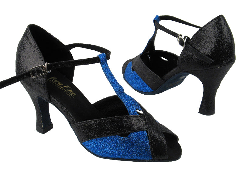 2703 234 Blue Stardust & 127 Black Stardust with 3" heel in the photo