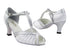 2707 White Satin & Silver Trim with 2.5" Heel (2899) in the photo
