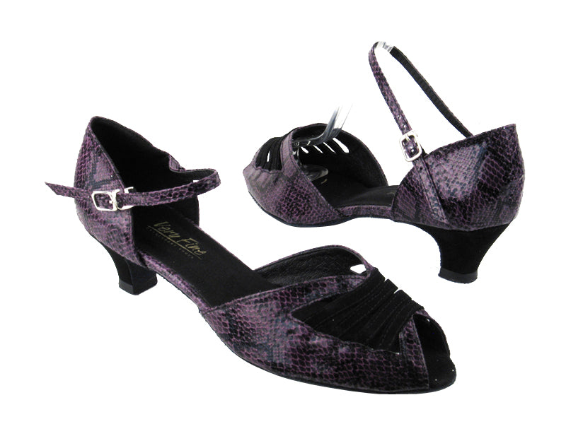 2709 252 Purple Snake_136 Black Nubuck with 1.3" heel in the photo