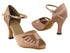 2709 Brown Satin with 3" heel in the photo