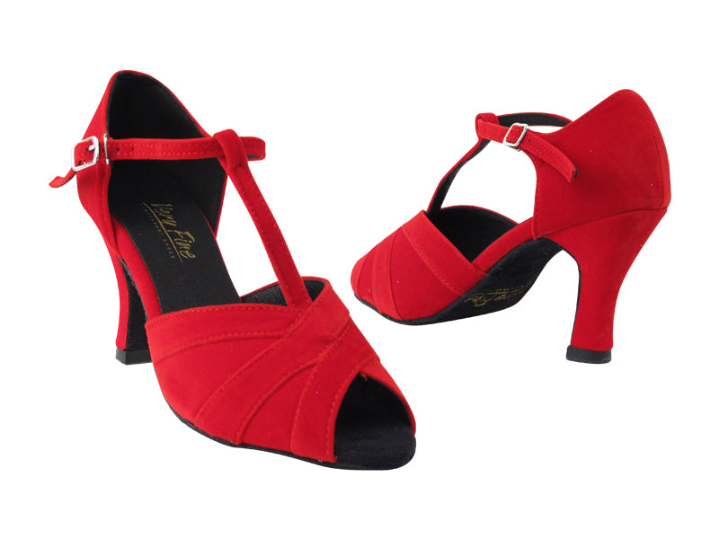 2711 228 Red Velvet with 3" heel in the photo