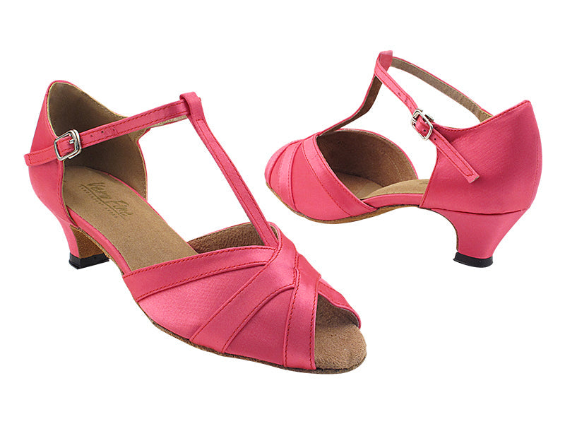 2711 246 Pink Satin with 1.3" Cuban Heel (387) in the photo