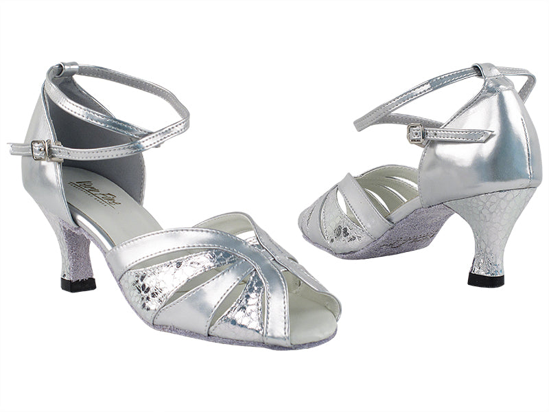 2713 151 Soft Silver PU_205 Ultra Silver with 2.5" Heel in th photo