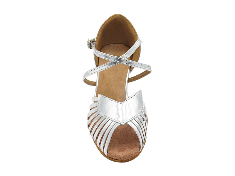 2717 Silver Leather with 3" Heel in the photo