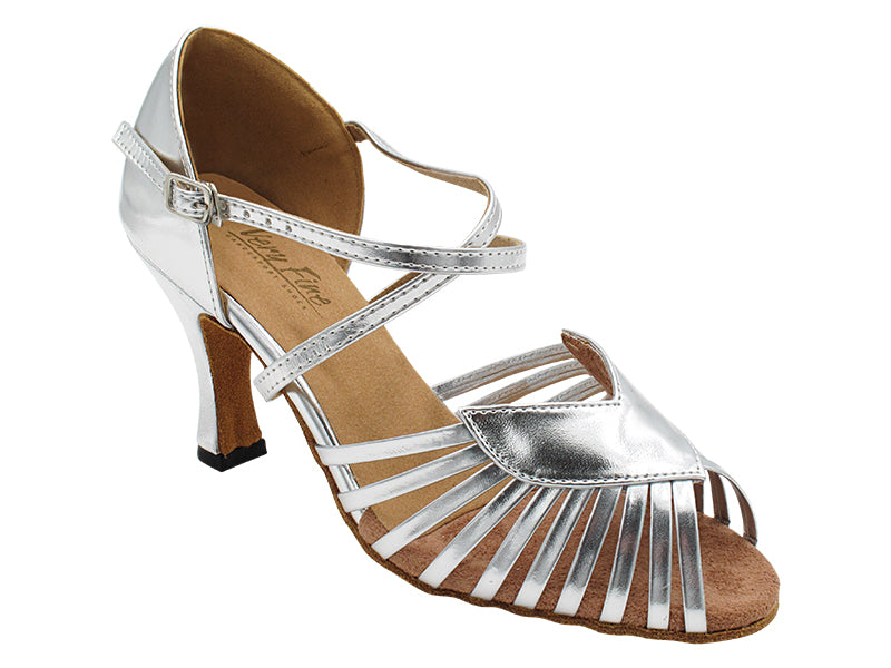2717 Silver Leather with 3" Heel in the photo