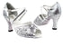 2721 7 Silver Sparkle_Silver Leather Trim with 3" Heel in the photo