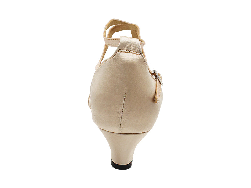 2759LEDSS Flesh Satin with 1.3" Cuban Heel (387) in the photo