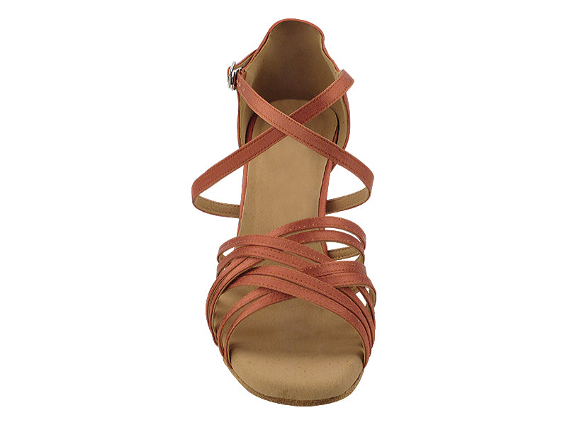 2784LEDSS Dark Tan Satin 3" Heel (5059) in the photo