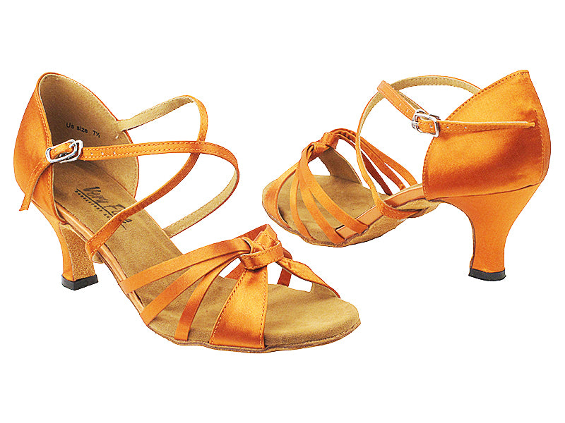 2791LEDSS Dark Tan Satin with 2.5" Low heel (2899) in the photo