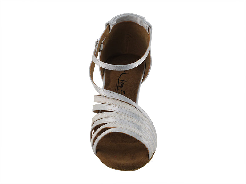 2824LEDSS Ivory Satin_White Glitter with 3.5" Stiletto Heel in the photo