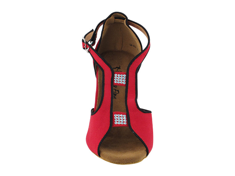 2825LEDSS Red Velvet with 3.5" Stiletto Heel in the photo