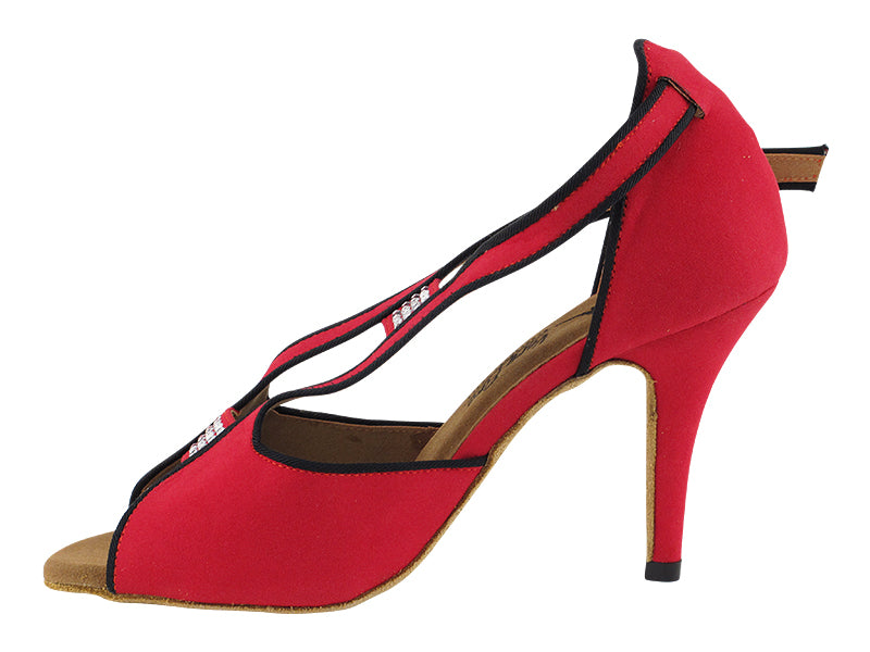 2825LEDSS Red Velvet with 3.5" Stiletto Heel in the photo