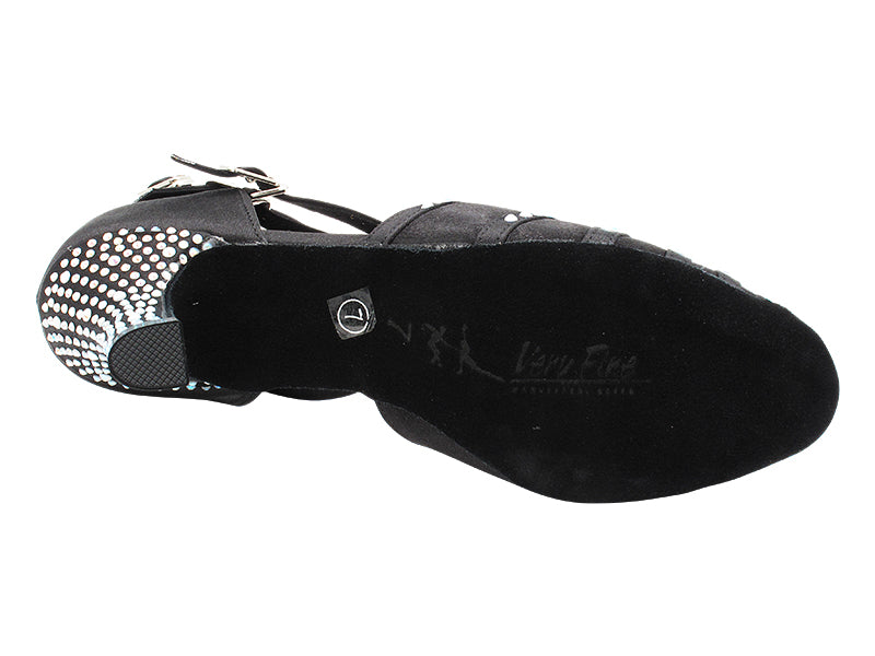 2826Bling Black Satin with 2.5" Heel (2899) in the photo