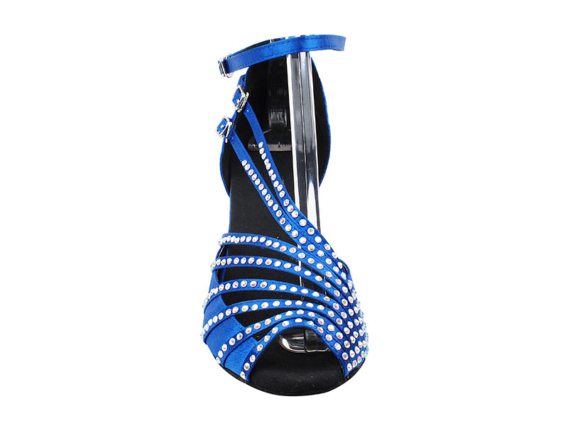2826Bling Gem Blue Satin with 2.5" Heel (PG) in the photo