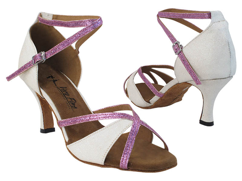 2829LEDSS 100 White Stardust_16 Light Purple Stardust_T_S with 1995_2.75 inch Heel in the photo