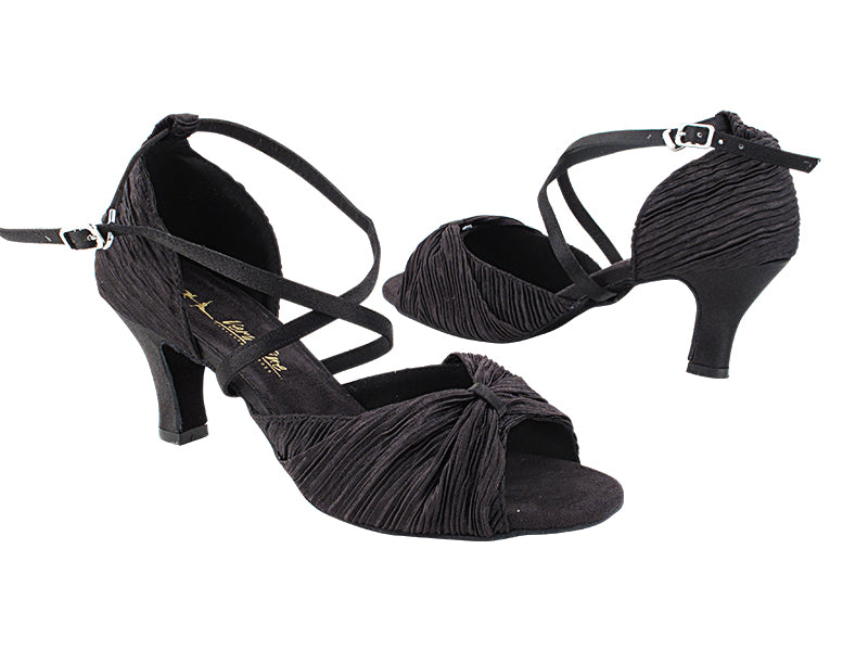 2830LEDSS Black Satin with 2.5" low heel in the photo