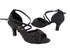 2830LEDSS Black Satin with 2.5" low heel in the photo