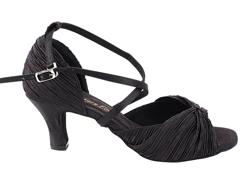 2830LEDSS Black Satin with 2.5" low heel in the photo