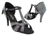 2839Bling Black Glitter Satin with 3.5" Stiletto Heel (575) in the photo
