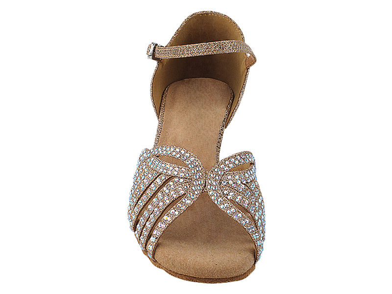 2859Bling Champagne Glitter Satin with 2.5" Heel (2899) in the photo