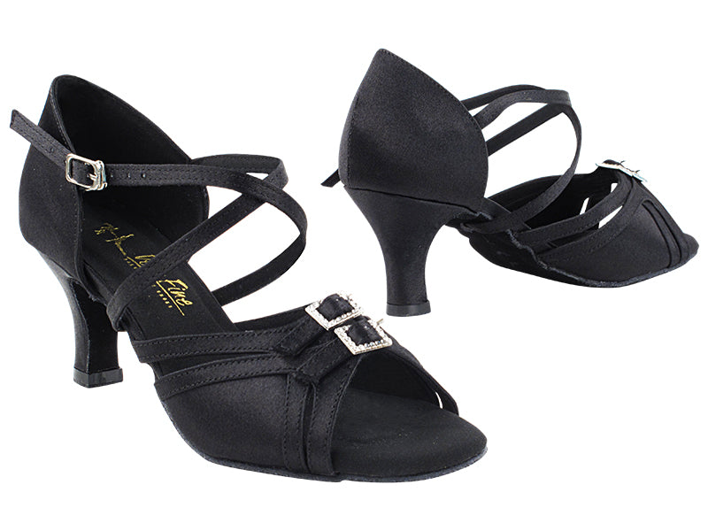 2923LEDSS Black Satin with 2.5" Heel (2899) in the photo
