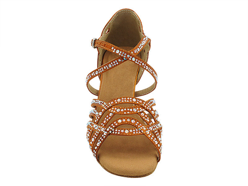 2933BlingTwo Dark Tan Satin with 2.5" Heel (2899) in the photo