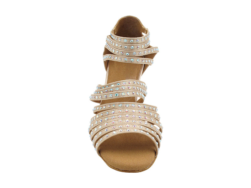 2934Bling Flesh Satin with 2.5" Heel (2899) in the photo