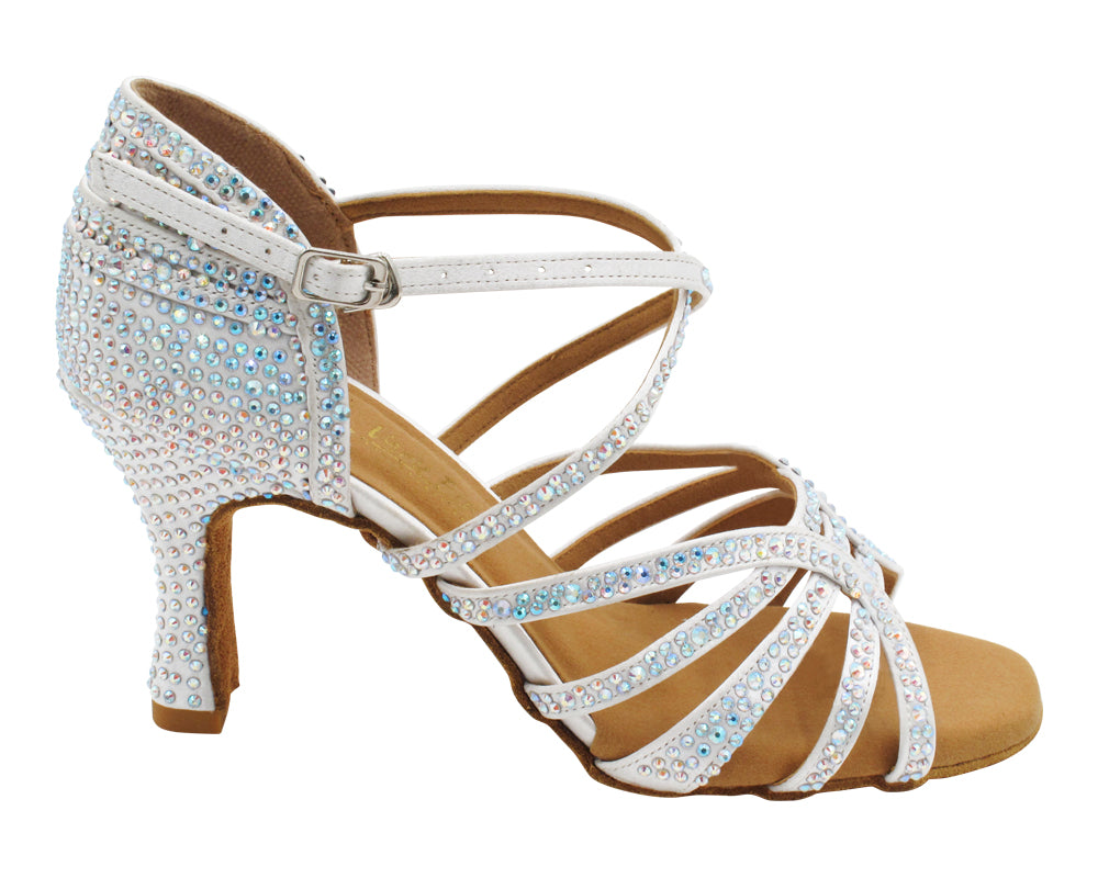 2935BlingTwo White Satin with 3" Heel (5059) in the photo