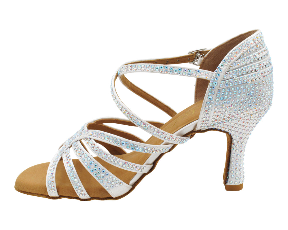 2935BlingTwo White Satin with 3" Heel (5059) in the photo