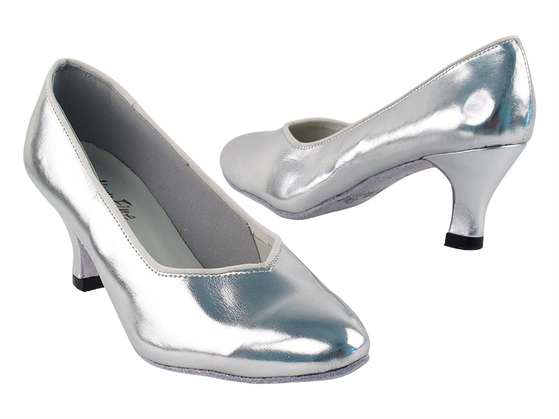 3007_6806 55 Silver PU with 2.5" Low Heel in the photo