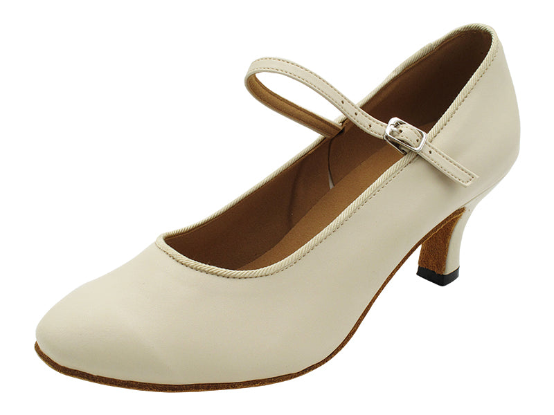 3008 Light Beige Leather with 2.5" Heel (2899) in the photo