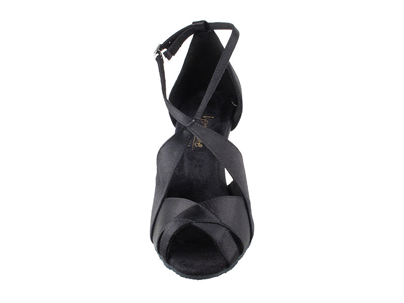 3030LEDSS Black Satin with 3" slim heel in the photo