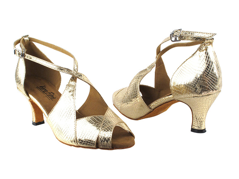 3030LEDSS Gold Snake with 2.5" Low heel (2899) in the photo