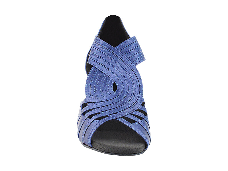 3032LEDSS Dark Blue Satin with 2.5" Low Heel (2899) in the photo