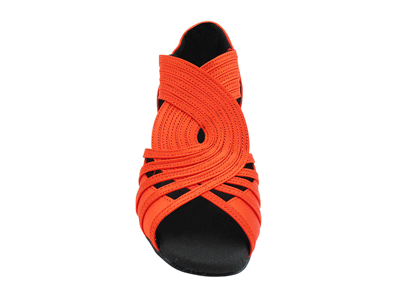 3032LEDSS Red Satin with 1.3" Cuban Heel (387) in the photo